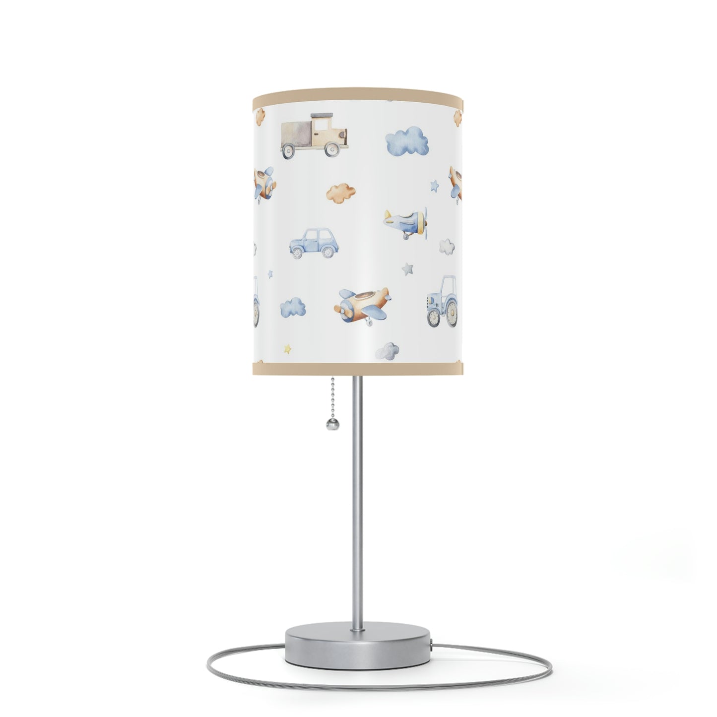 Transport Vehicles Lamp, Transportation nursery decor - Blue Transportation