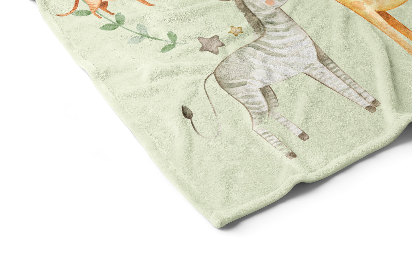 Hello Little One Safari Minky Blanket, Jungle Nursery Bedding - Baby Africa