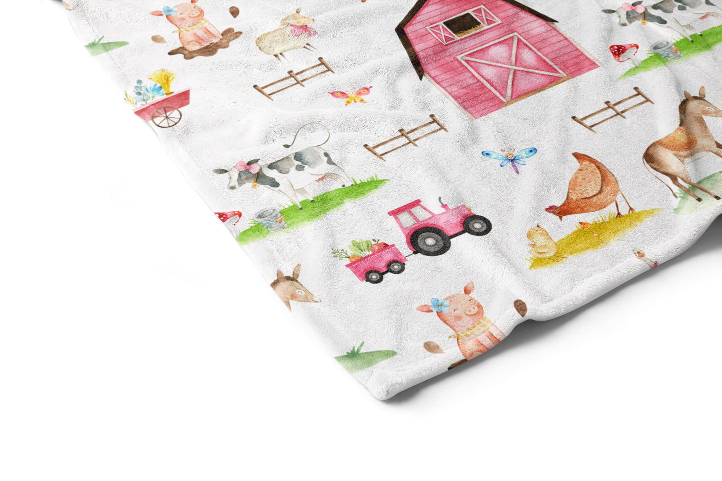 Farm girl blanket, Girl Farm Nursery Bedding - Farm Sweet Farm