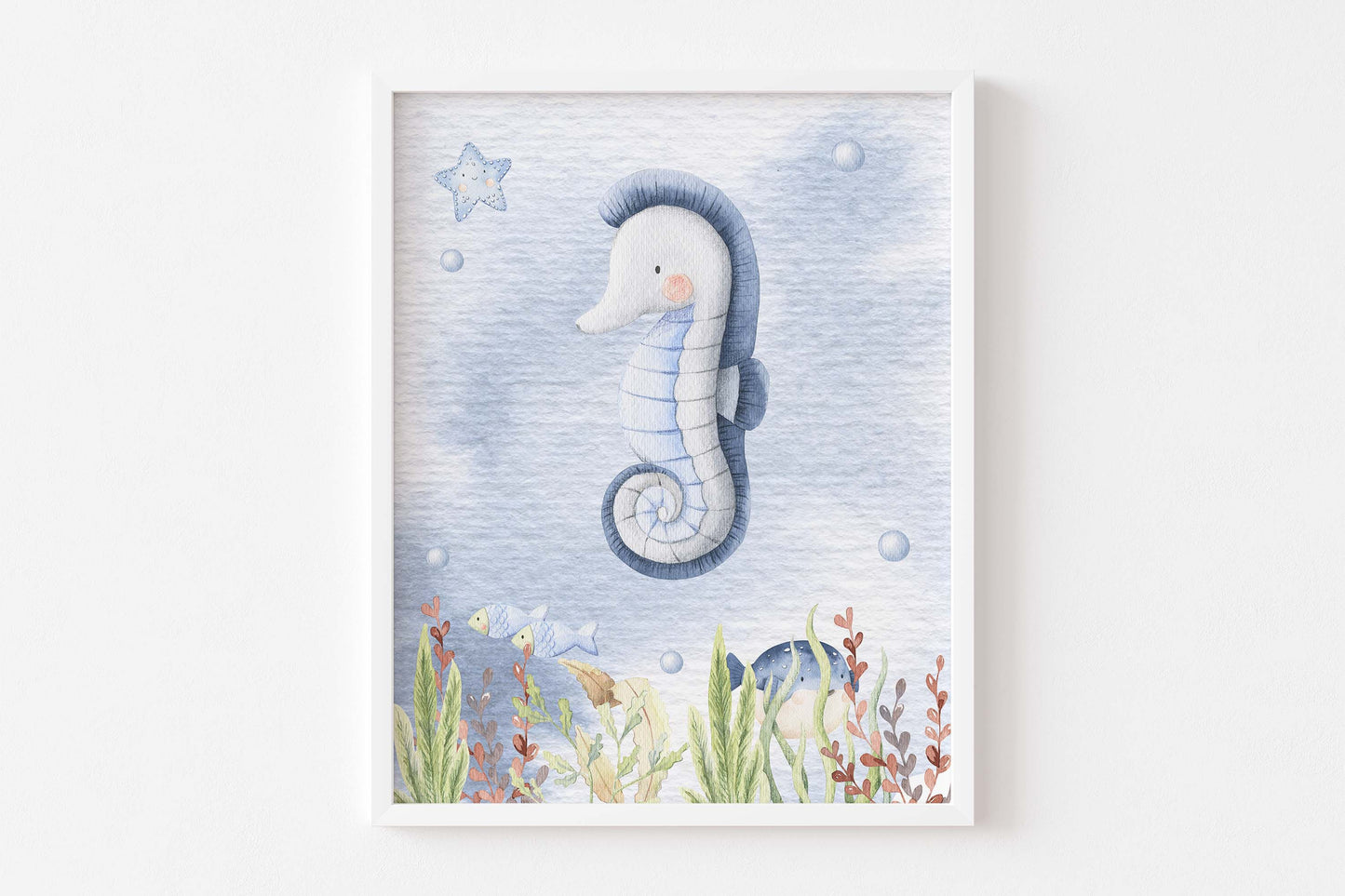 Under the Sea Wall Art, Ocean Nursery Prints Set of 6 - Little Ocean