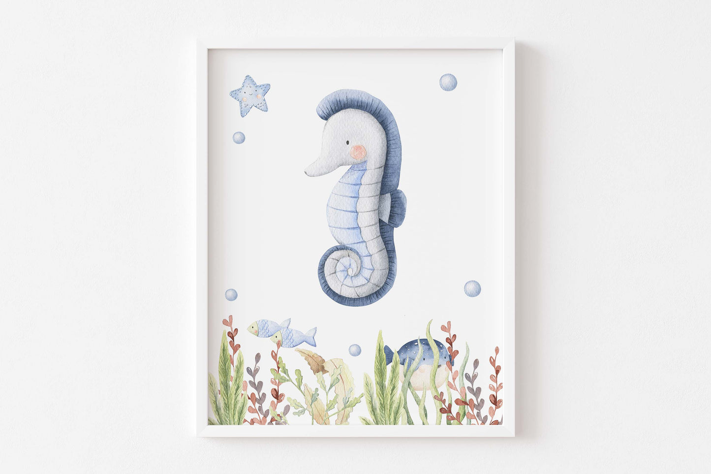 Under the Sea Wall Art, Ocean Nursery Prints Set of 6 - Little Ocean