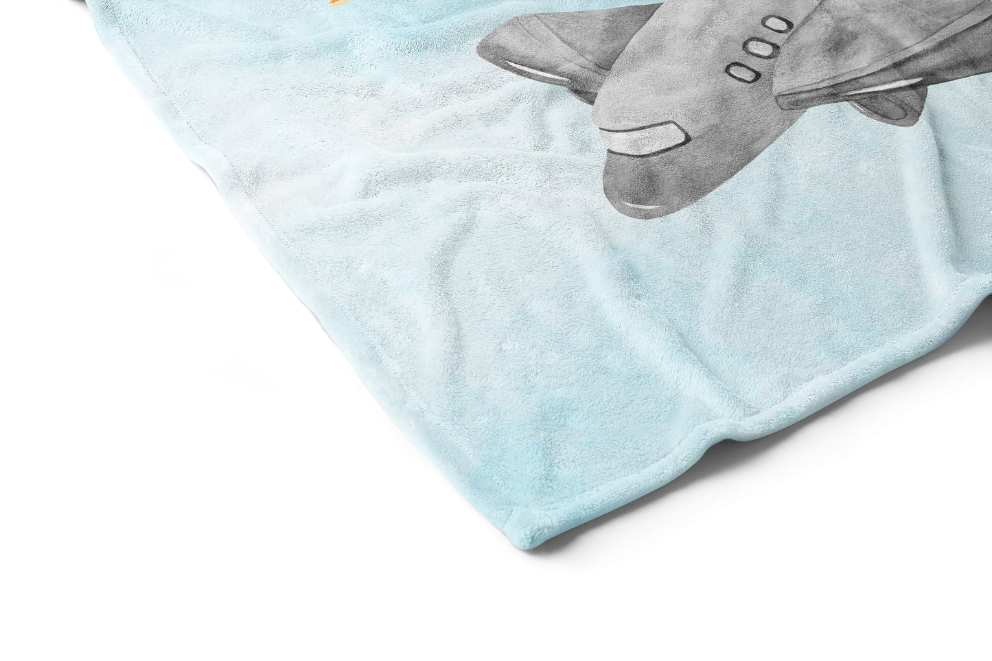 Follow Your Dreams Minky Blanket, Airplane Nursery Bedding - Sky Dreams