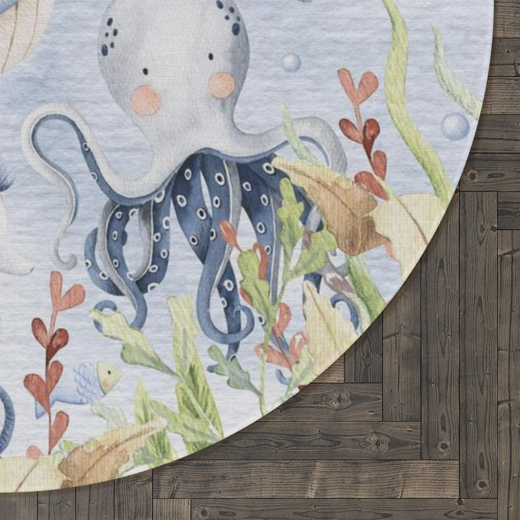 Under the sea Nursery Rug, Ocean Nursery Decor - Little Ocean