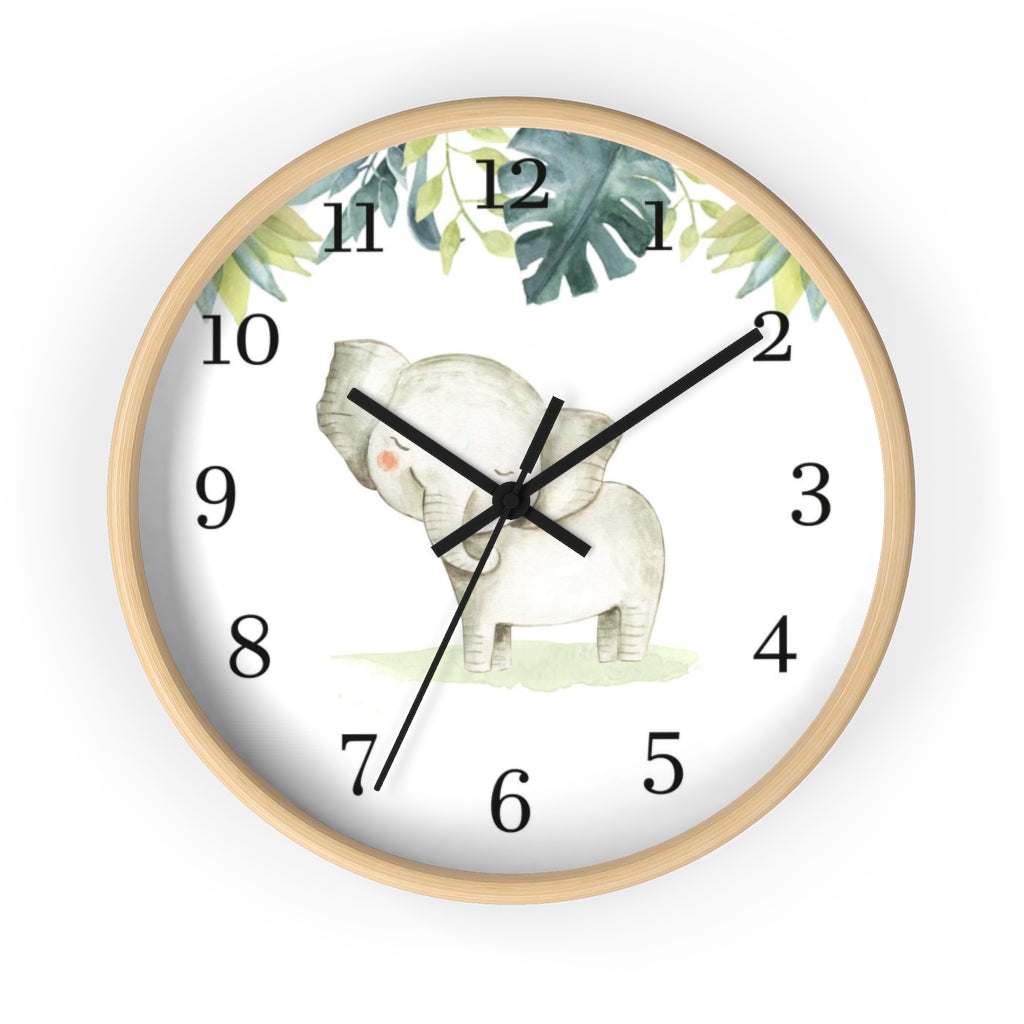 Elephant Clock, Safari Nursery decor - Baby Africa