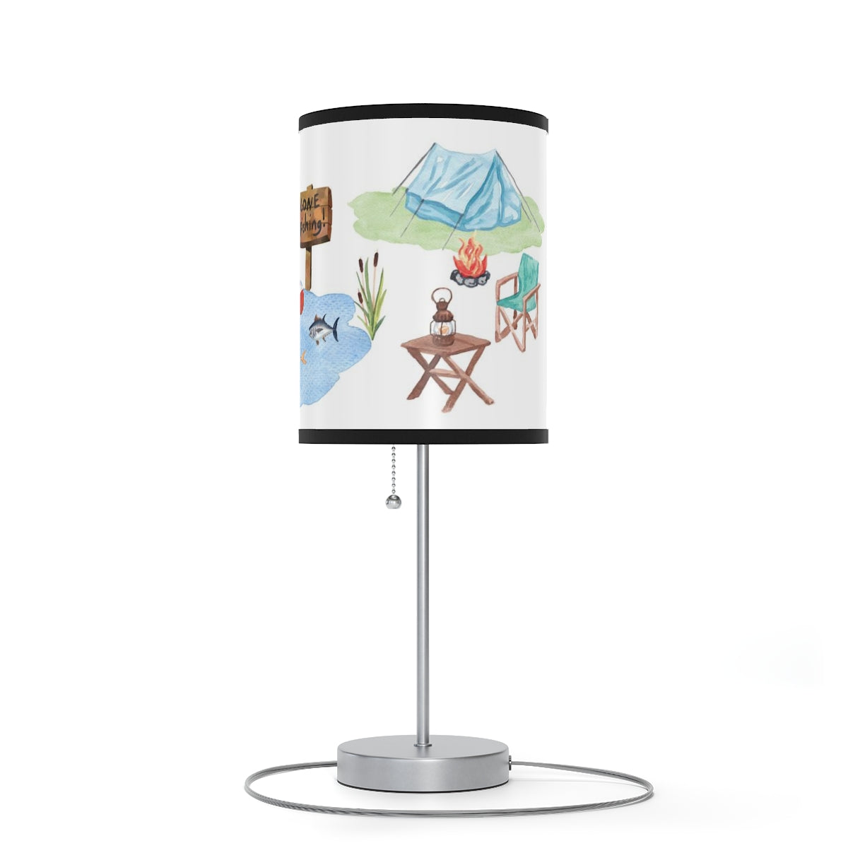 Fishing table lamp, Gone fishing nursery decor - Little Fisherman