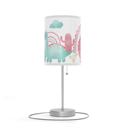 Pink dinosaur lamp, Dinosaur nursery decor, Pink Dinosaur