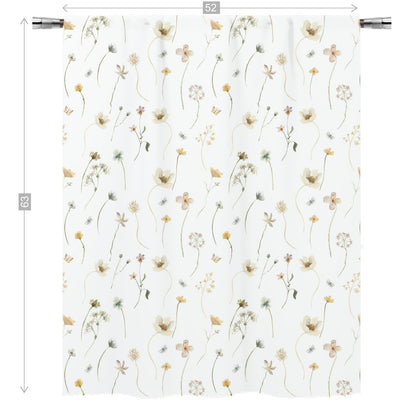 Wildflower curtains, Wild Flowers Nursery Decor - Mustard Wildflowers