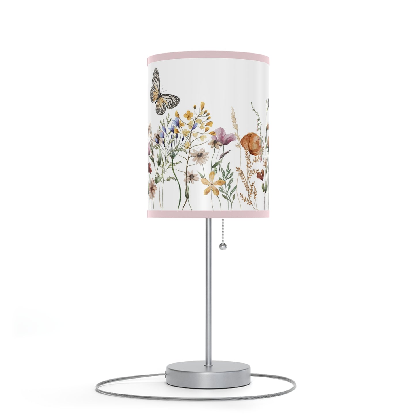 Wildflowers table lamp, Butterfly nursery decor - Butterfly Garden