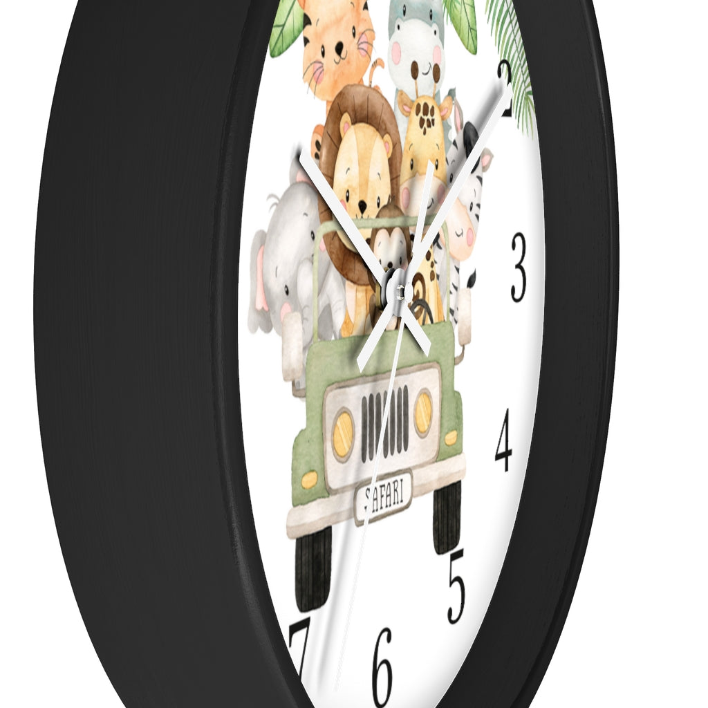 Safari animals clock, Jungle Nursery Decor - Safari Explorer