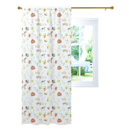 Farm Curtain, Single Panel, Farm nursery decor - Oliver's Ranch