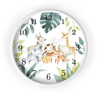 Safari Animals Kids Wall Clock | Jungle Nursery Decor  - Baby Africa