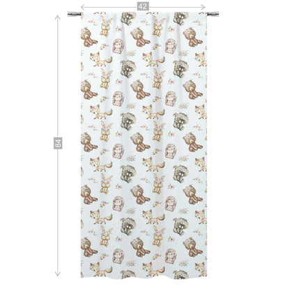 Girl Woodland Animals Curtains. Forest Nursery Decor - Forest Friends