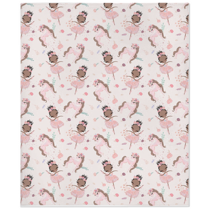 Ballerina Minky Blanket, Ballet Nursery Bedding - Sweet Ballet