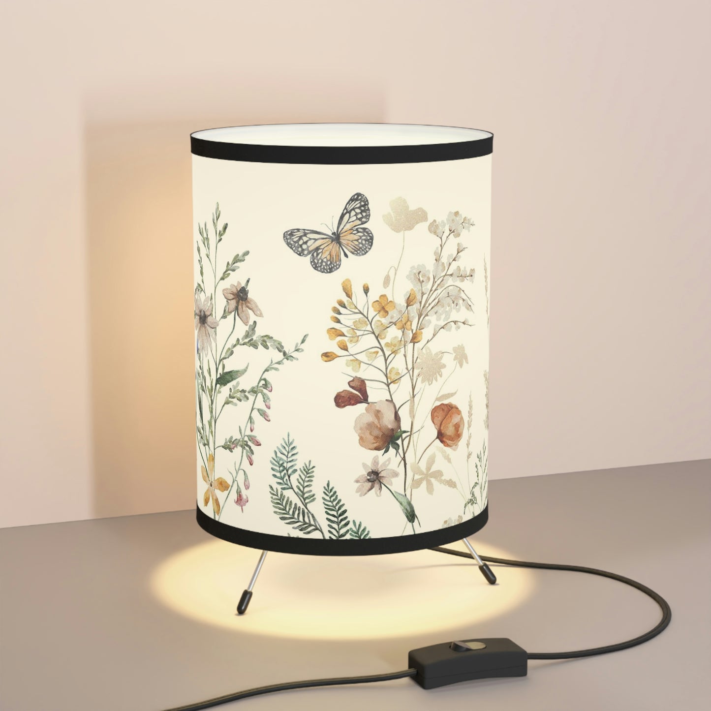 Wildflower lamp, Wildflower nursery decor - Butterfly Garden