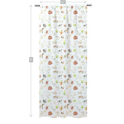 Farm Curtain, Single Panel, Farm nursery decor - Oliver's Ranch