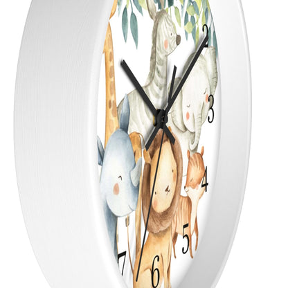 Safari animals kids wall clock, Jungle Nursery Decor - Baby Africa