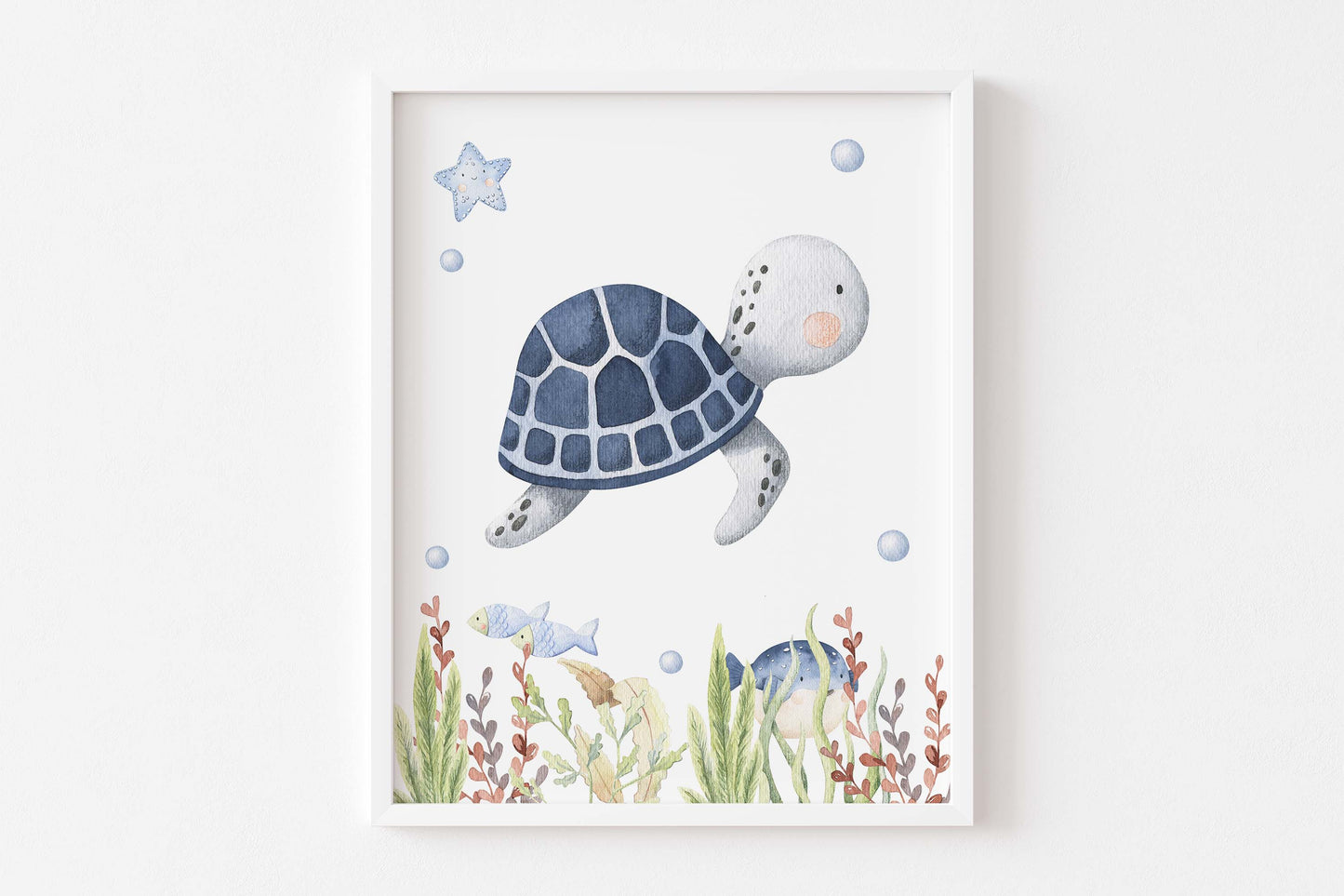 Under the Sea Wall Art, Ocean Nursery Prints Set of 6 - Little Ocean