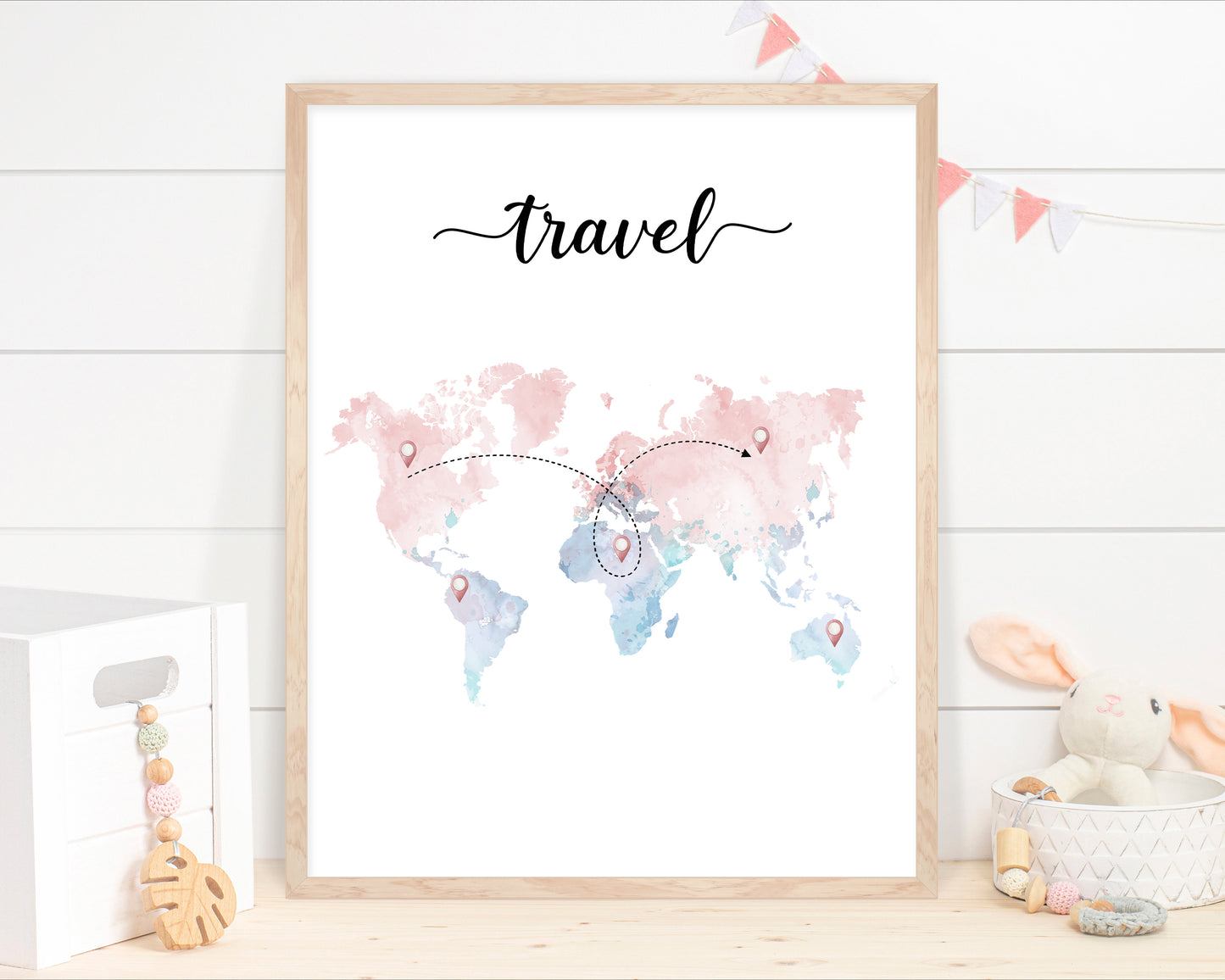 Travel Wall Art, Adventure Nursery Prints Set of 6