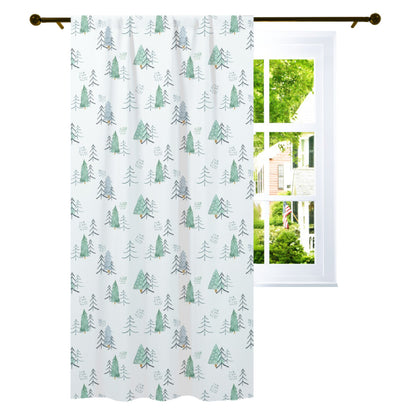 Scandinavian Pine Trees Curtains, Forest Nursery Decor - Scandi Woodland