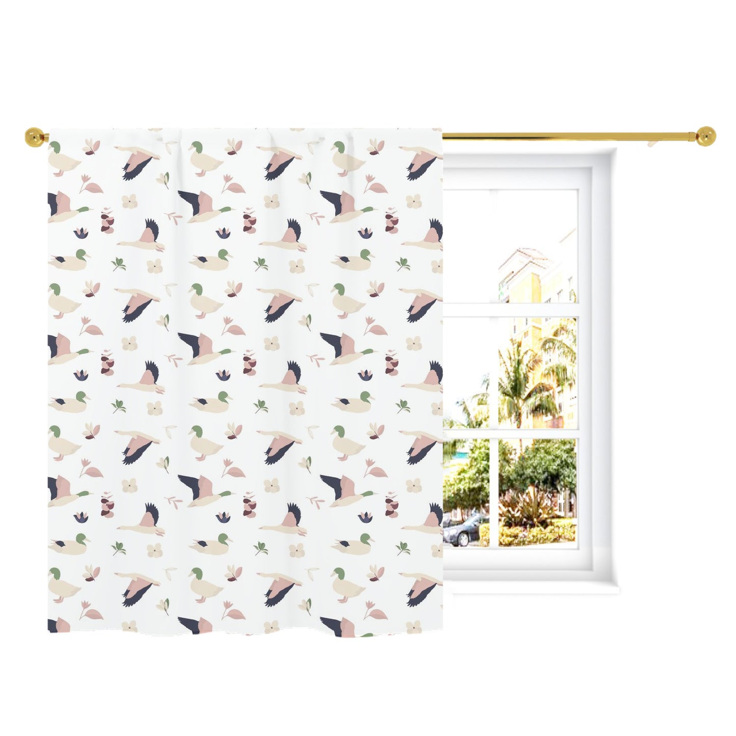 Duck Curtain, Single Panel, Modern nursery decor