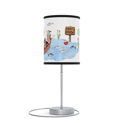 Fishing table lamp, Gone fishing nursery decor - Little Fisherman