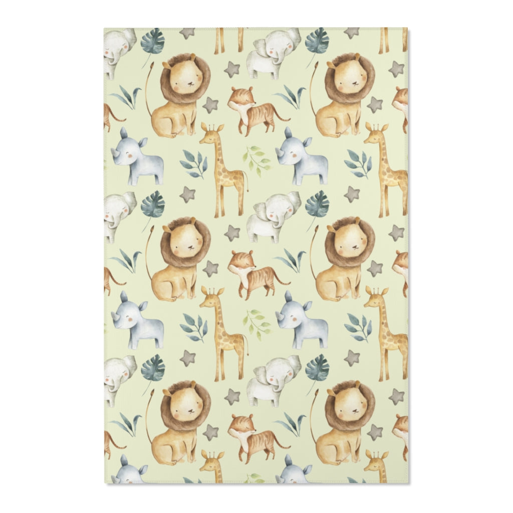 Safari Nursery Rug, Jungle Kids Room Decor - Baby Africa