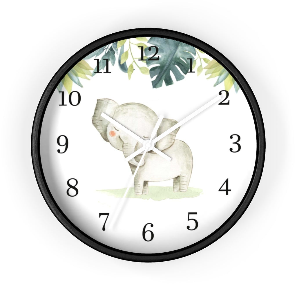 Elephant Clock, Safari Nursery decor - Baby Africa