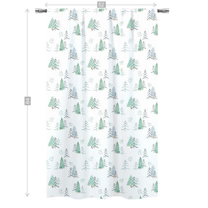 Scandinavian Pine Trees Curtains, Forest Nursery Decor - Scandi Woodland