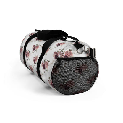 Roses Duffle Bag, Nautical Overnight Bag - Rose Bloom