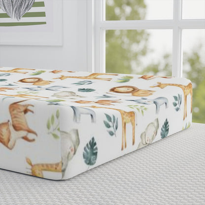 Safari Changing Pad Cover, Jungle Nursery Decor - Baby Africa