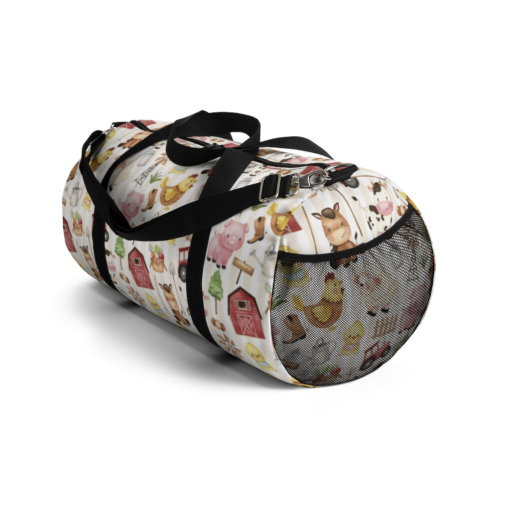 Farm Animals Duffel Bag, Neutral Overnight Bag - Morgan's Farm