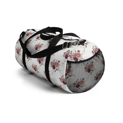 Roses Duffle Bag, Nautical Overnight Bag - Rose Bloom