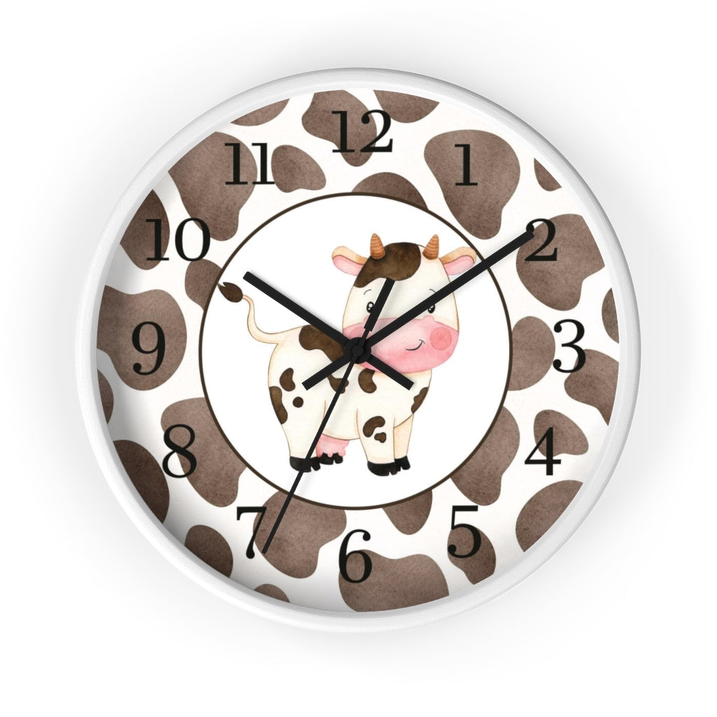 Cow Kids Wall Clock | Farm Nursery Decor