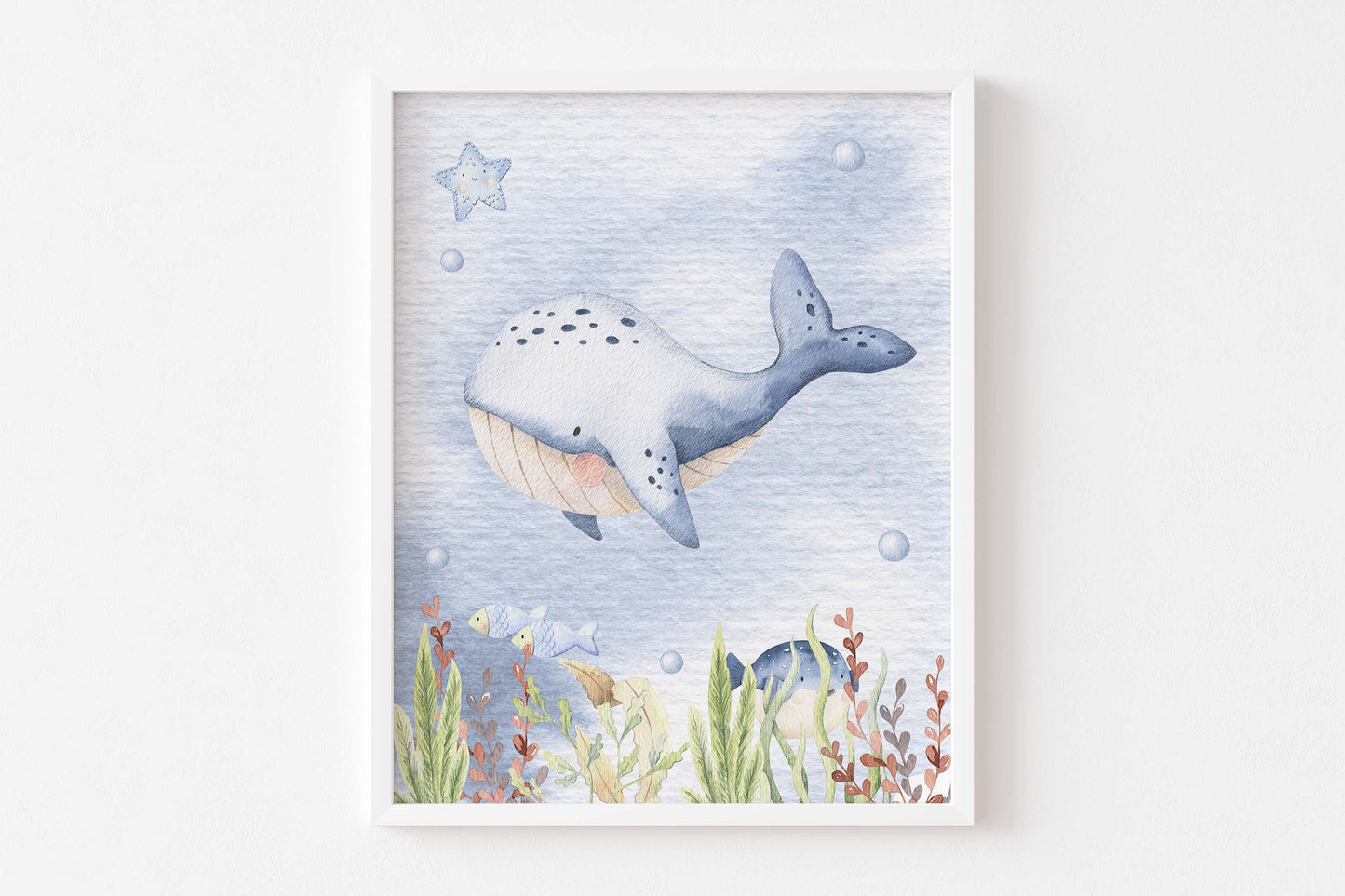 Under the Sea Wall Art, Ocean Nursery Prints Set of 6 - Little Ocean