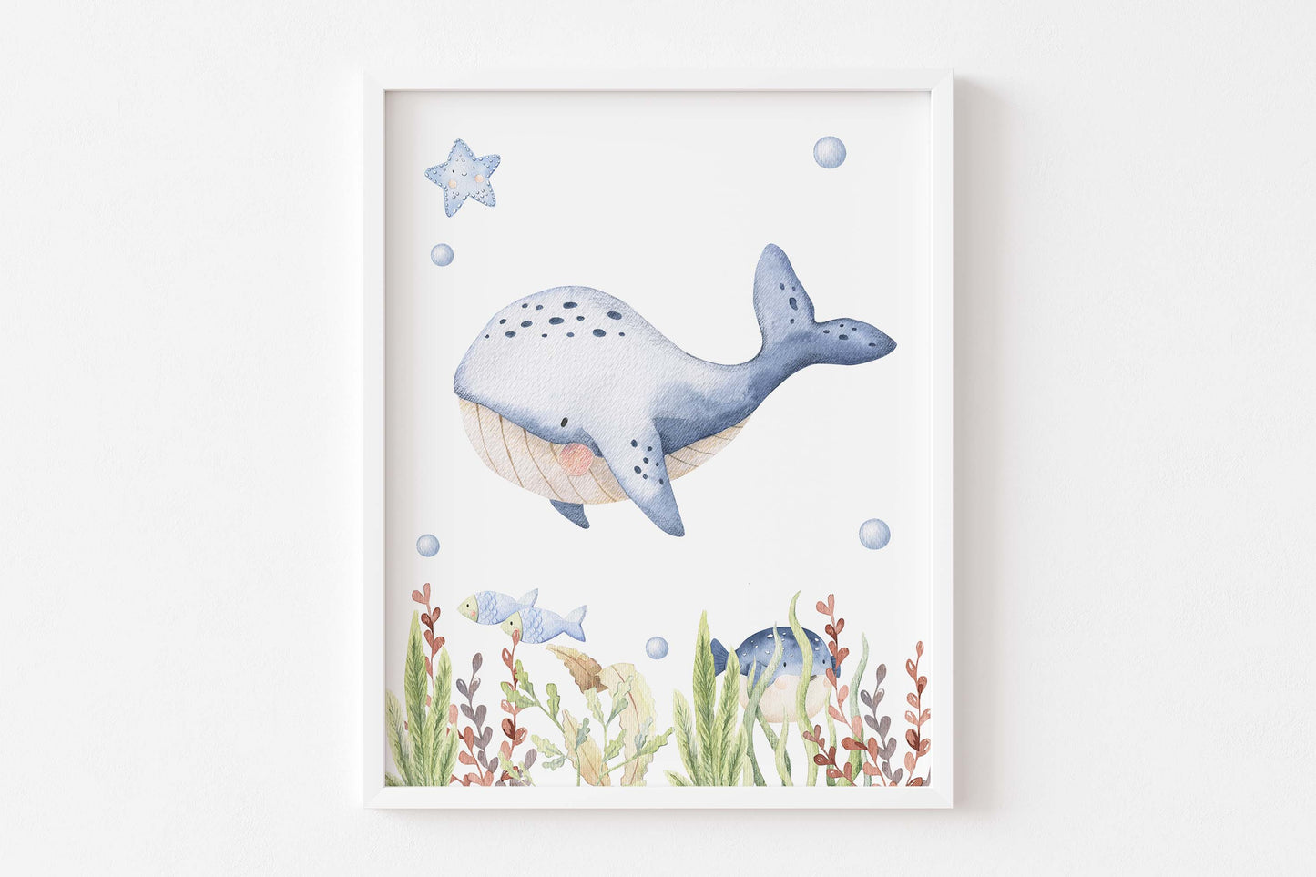 Under the Sea Wall Art, Ocean Nursery Prints Set of 6 - Little Ocean