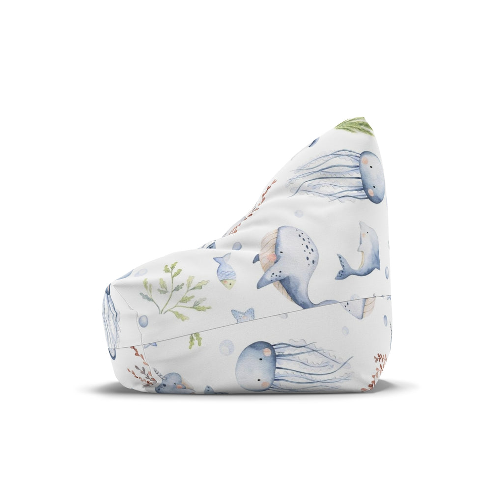 Under the sea Bean Bag Chair Cover, Ocean Animals Kids room decor - Little Ocean