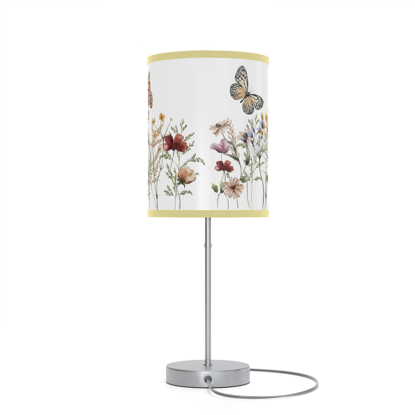 Wildflowers table lamp, Butterfly nursery decor - Butterfly Garden