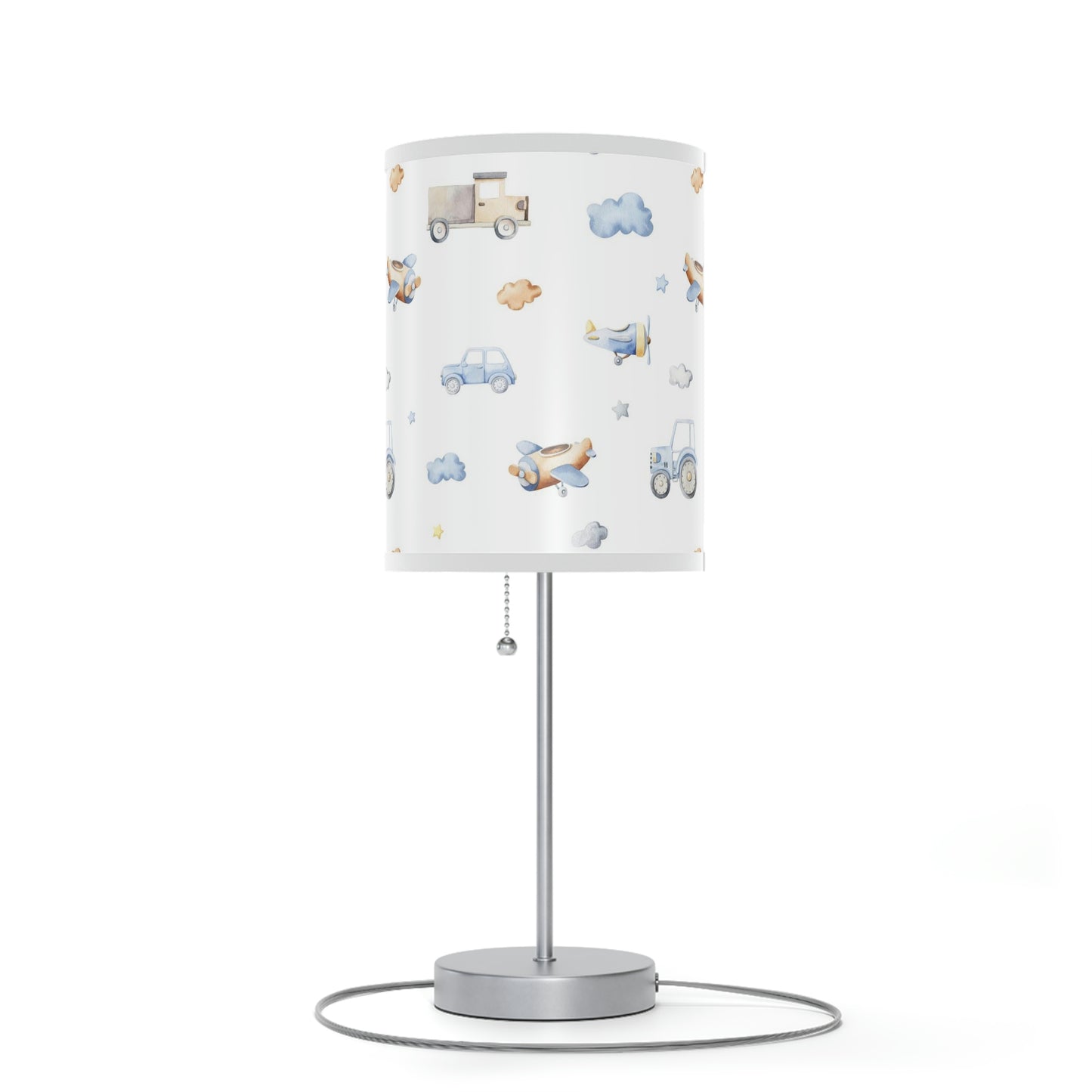 Transport Vehicles Lamp, Transportation nursery decor - Blue Transportation