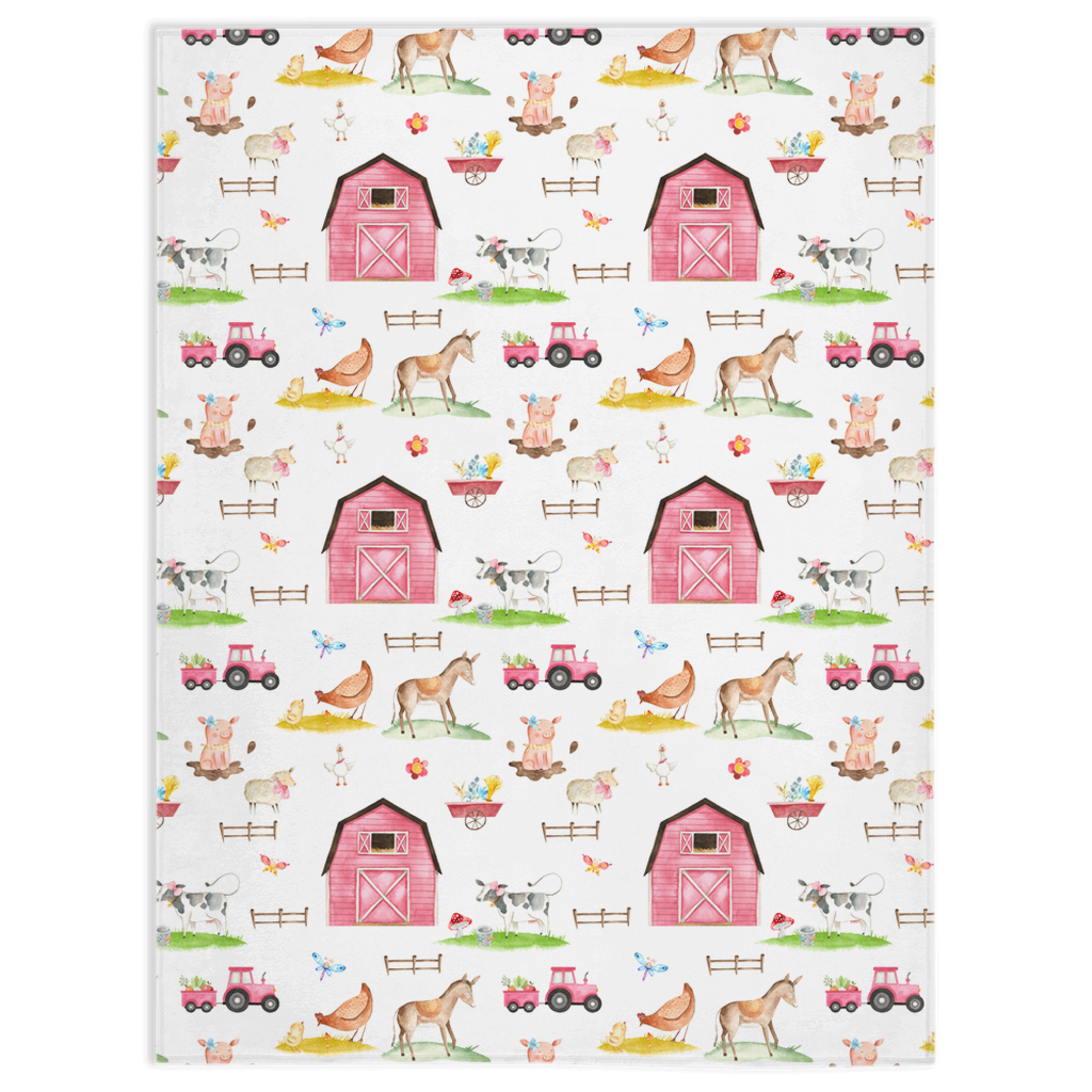 Farm girl blanket, Girl Farm Nursery Bedding - Farm Sweet Farm