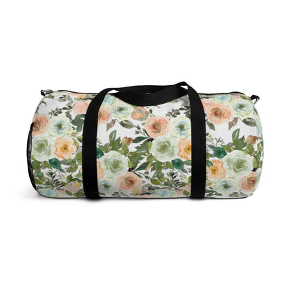 Floral Hospital Bag, Girl Overnight Bag - Peach Mint Garden