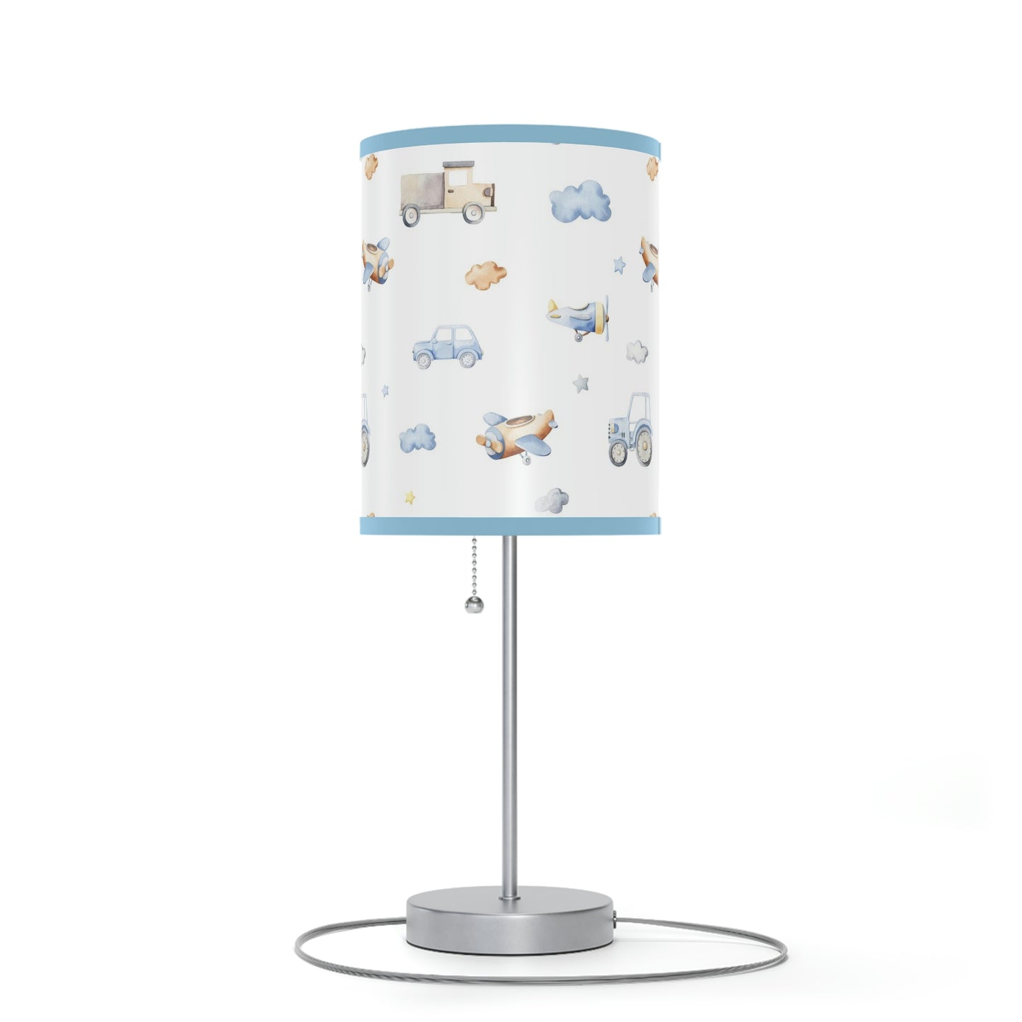 Transport Vehicles Lamp, Transportation nursery decor - Blue Transportation