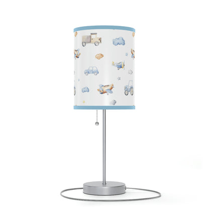 Transport Vehicles Lamp, Transportation nursery decor - Blue Transportation