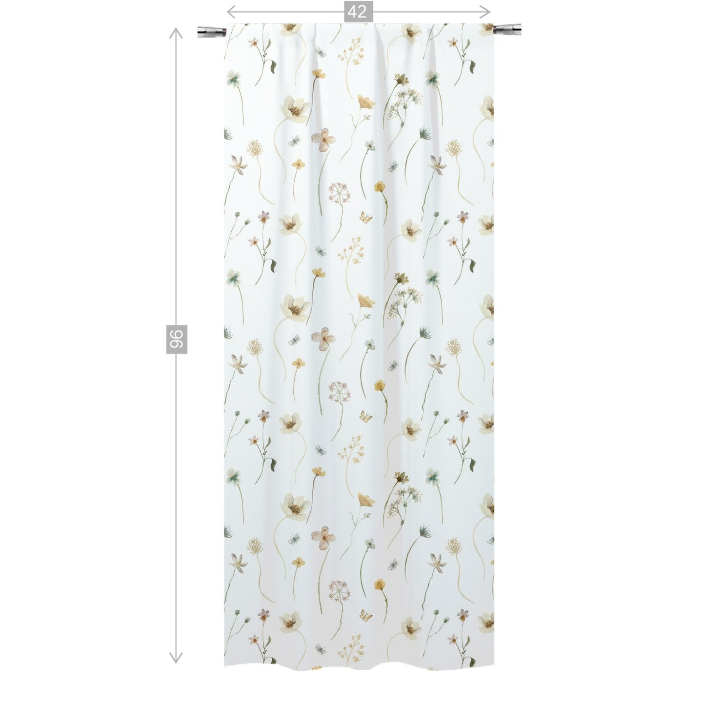 Wildflower curtains, Wild Flowers Nursery Decor - Mustard Wildflowers