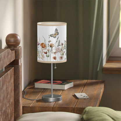 Wildflowers table lamp, Butterfly nursery decor - Butterfly Garden