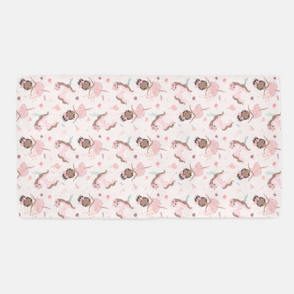 Ballerina Minky Crib Sheet, Ballet Nursery Bedding- Sweet Ballet