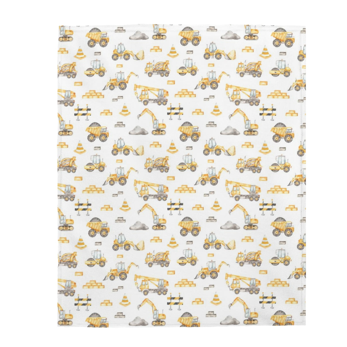 Construction baby blanket, Construction nursery bedding - Under Construction