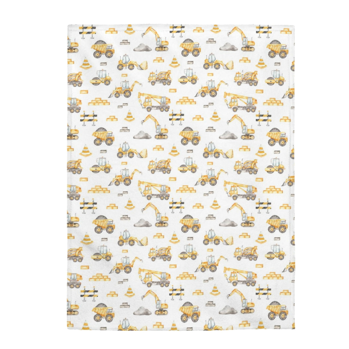 Construction baby blanket, Construction nursery bedding - Under Construction