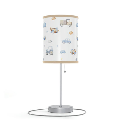 Transport Vehicles Lamp, Transportation nursery decor - Blue Transportation