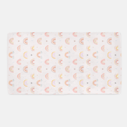 Rainbow Minky Crib Sheet, Rainbow Nursery Bedding - Cotton Rainbow