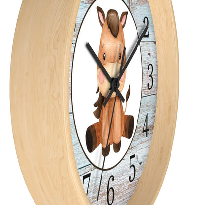 Horse Kids wall clock | Farm Nursery Decor